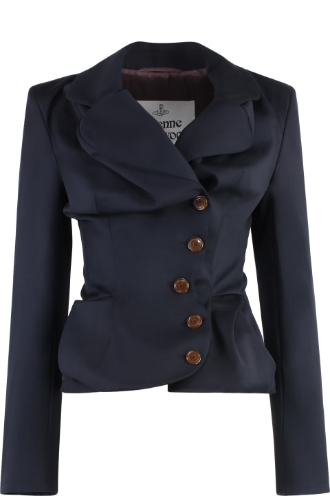 Vivienne Westwood Coats & Jackets for Women Vivienne Westwood Drunken Tailored Wool Blazer