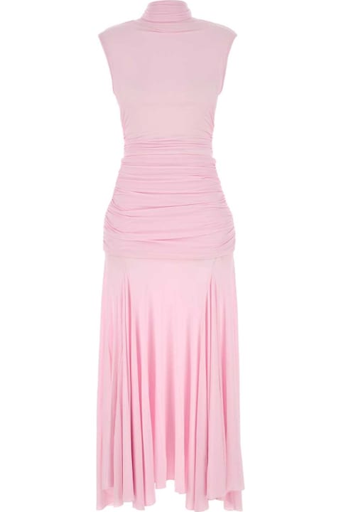 Homeware Magda Butrym Pink Stretch Cupro Dress