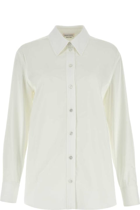 ウィメンズ新着アイテム Alexander McQueen White Poplin Shirt