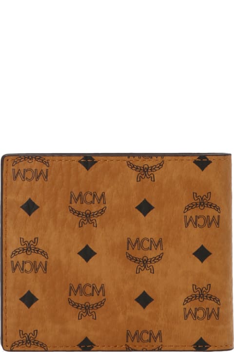 Wallets for Men MCM All Over Logo Wallet