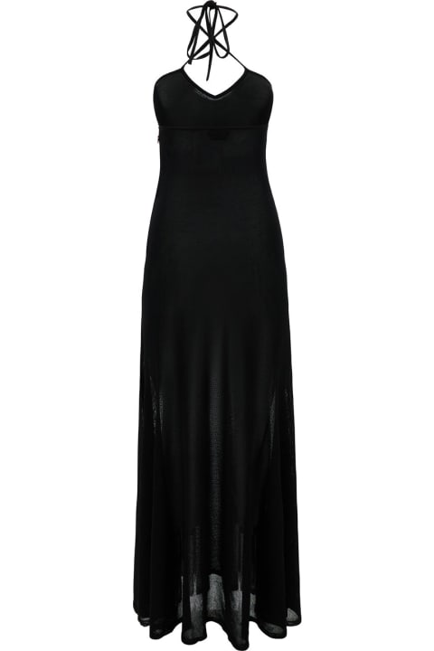 Tom Ford Clothing for Women Tom Ford Maxi Black Dress With Halterneck In Fine Knit Woman