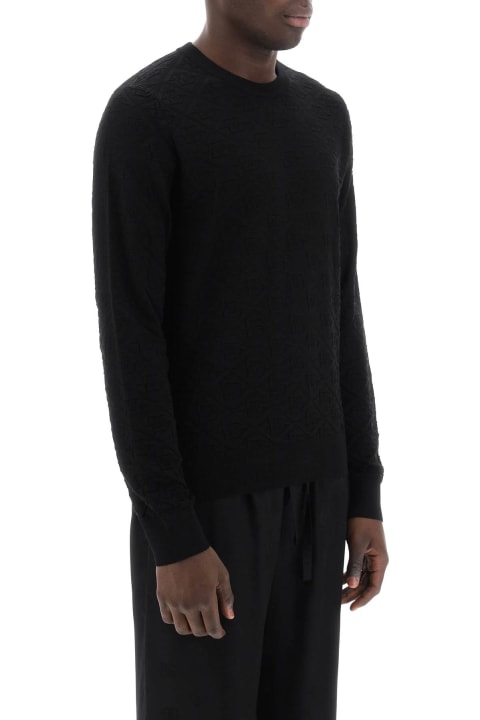 Sweaters for Men Dolce & Gabbana Dg Jacquard Silk Sweater