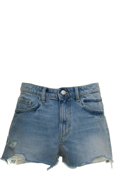 Icon Denim Woman's Sam Denim Shorts With Ripped Details