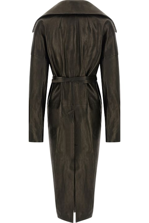 Rick Owens معاطف وجواكت لـ السيدات Rick Owens 'dracucollar Belted' Coat