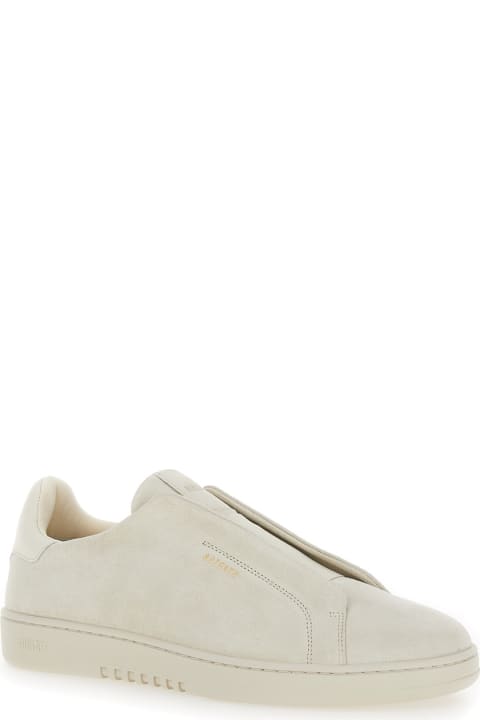 Fashion for Men Axel Arigato 'dice Laceless' White Low Top Slip-on Sneakers In Suede Man