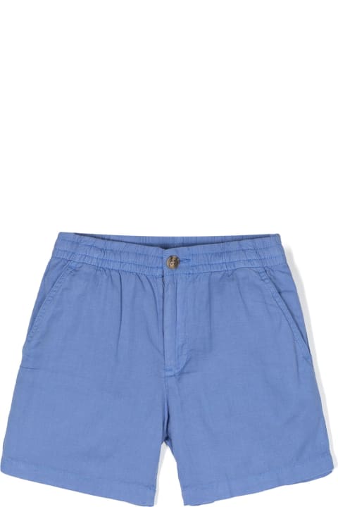 Fashion for Boys Ralph Lauren Cerulean Blue Linen And Cotton Bermuda Shorts