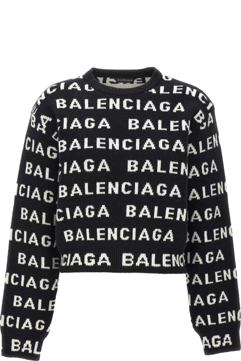 Balenciaga for Women Balenciaga All-over Logo Sweater