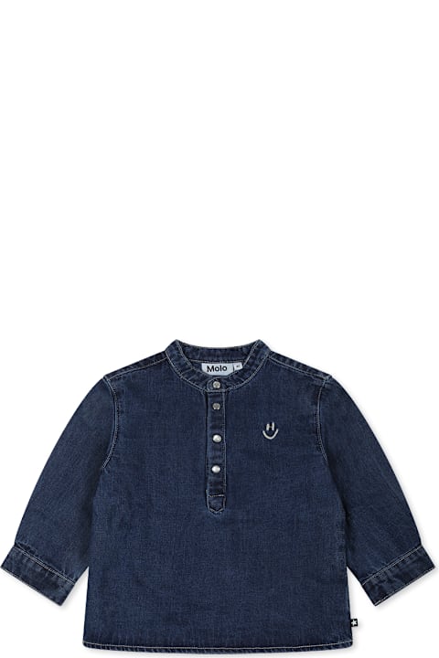 Homeware Molo Blue Shirt For Baby Boy With Smile