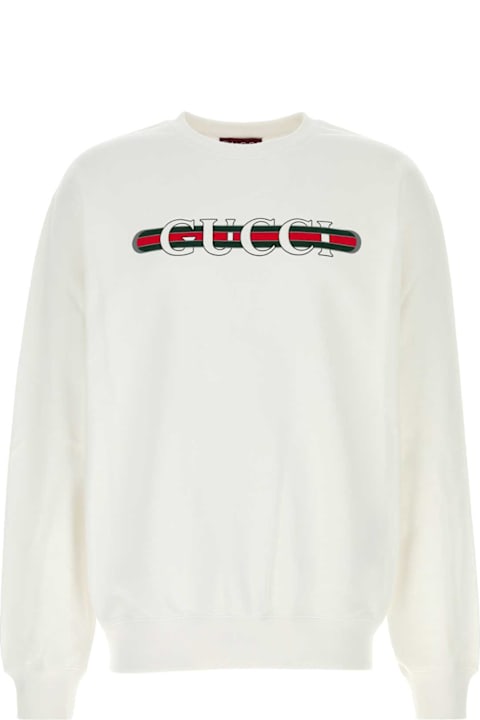Gucci for Men Gucci White Cotton Sweatshirt