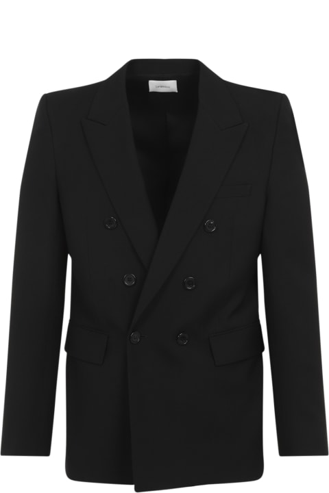 Saint Laurent Coats & Jackets for Men Saint Laurent Double-breasted Wool Blazer