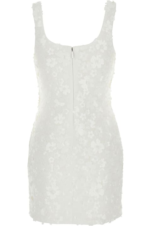 MICHAEL Michael Kors for Women MICHAEL Michael Kors White Sleeveless Mini Dress With Round Neck And All-over Floral Embroidery In Tech Fabric Stretch Woman