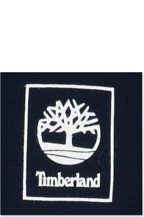 Timberland Pullover Blu Navy In Maglia Di Cotone
