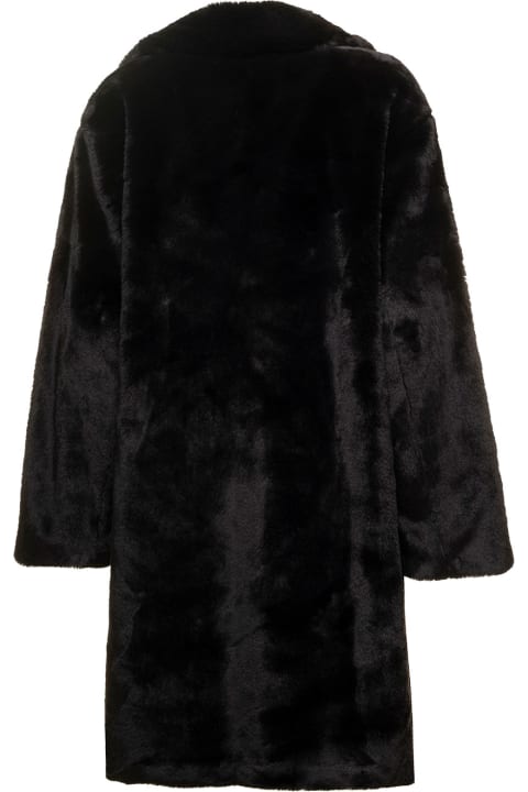 'imani' Black Faux Fur Jacket Woman Apparis