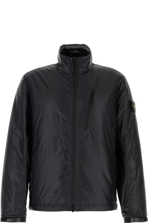 メンズ Stone Islandのコート＆ジャケット Stone Island Black Nylon Padded Jacket