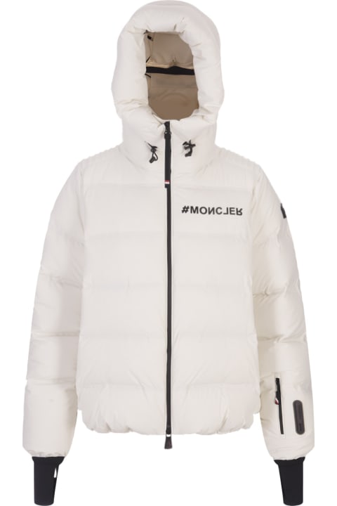 Coats & Jackets for Women Moncler Grenoble White Suisses Down Jacket