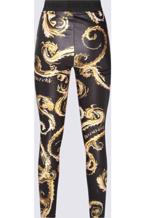 Versace Jeans Couture for Women Versace Jeans Couture Black And Gold Pants