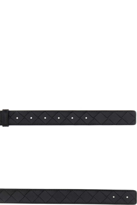 Bottega Veneta Belts for Women Bottega Veneta Black Leather Belt