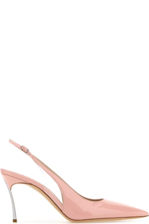 Casadei High-Heeled Shoes for Women Casadei Pink Leather Tiffany Minou Pumps