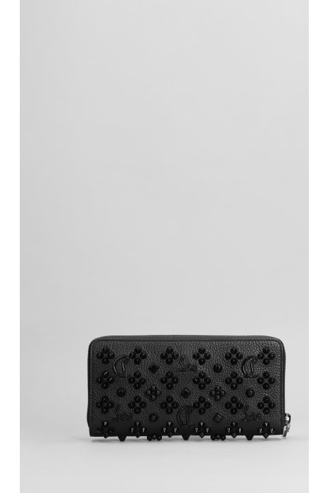 【関税負担】 CHRISTIAN LOUBOUTIN ZIP AROUND WALLET Panettone - Wallet - Grained calf leather and spikes