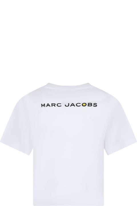 Fashion for Women Little Marc Jacobs White T-shirt For Boy With Smiley And Logo
