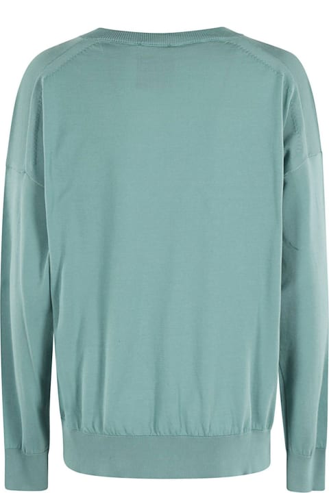 Clothing for Women SEMICOUTURE Aquamarine Cotton Sweater