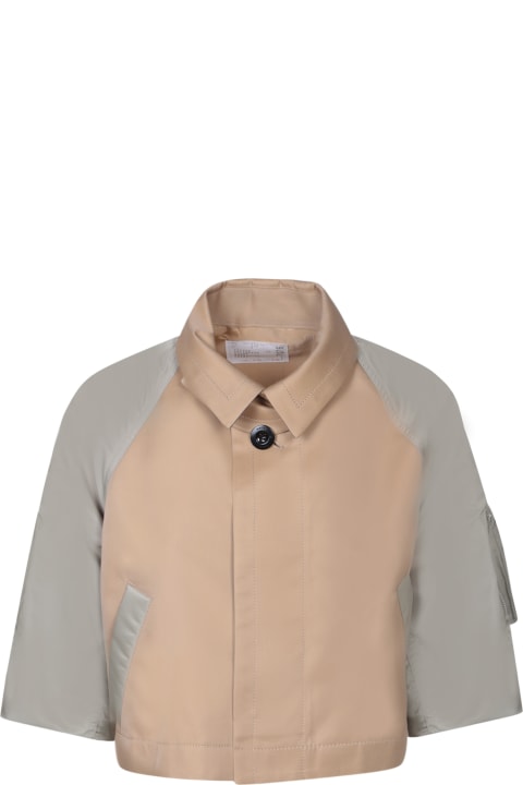 Sacai Coats & Jackets for Women Sacai Button Detailed Cropped Jacket