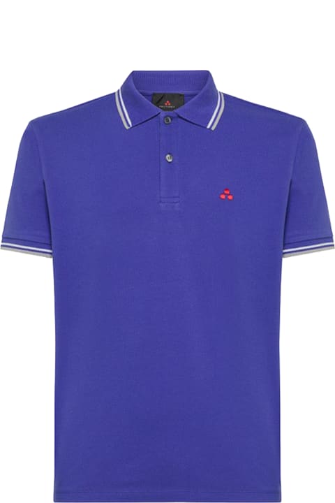 Peuterey Topwear for Men Peuterey Blue Short-sleeved Polo Shirt