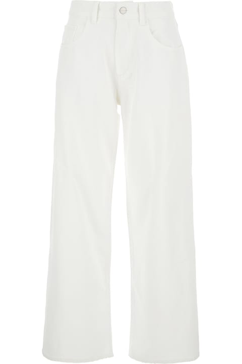 Homeware Icon Denim 
bea
 White Five Pocket Jeans With Logo Patch On The Back In Cotton Woman