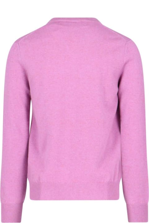 Comme des Garçons Play Sweaters for Men Comme des Garçons Play Logo V-neck Sweater