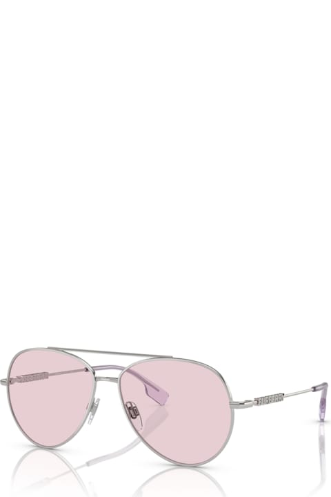 Burberry Eyewear Eyewear for Women Burberry Eyewear Be3147 Silver Sunglasses