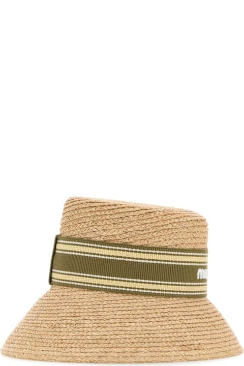 Hair Accessories for Women Miu Miu Raffia Hat
