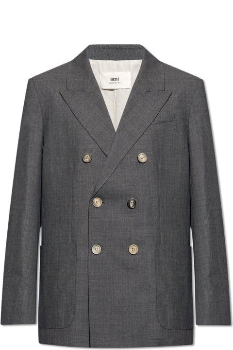 Ami Alexandre Mattiussi Coats & Jackets for Men Ami Alexandre Mattiussi Striped Double-breasted Blazer