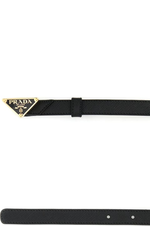 Prada Belts for Women Prada Black Leather Belt