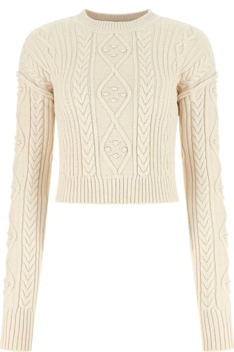 SportMax Sweaters for Women SportMax Sand Cotton Blend Drava Sweater