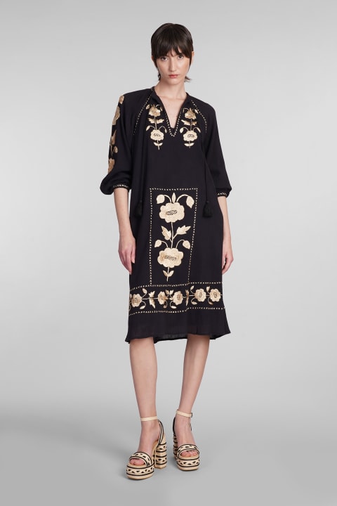 Antik Batik Women Antik Batik Ila Dress In Black Cotton