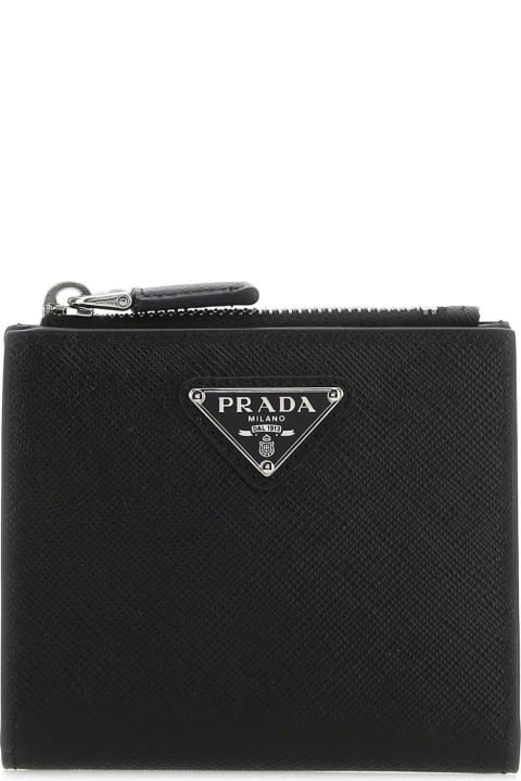 Accessories for Men Prada Logo Plaque Bi-fold Wallet