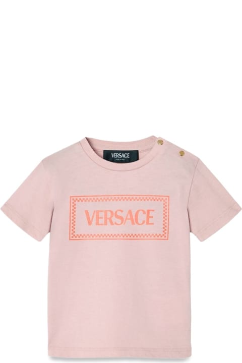 Versace for Kids Versace Rhinestone Logo T-shirt