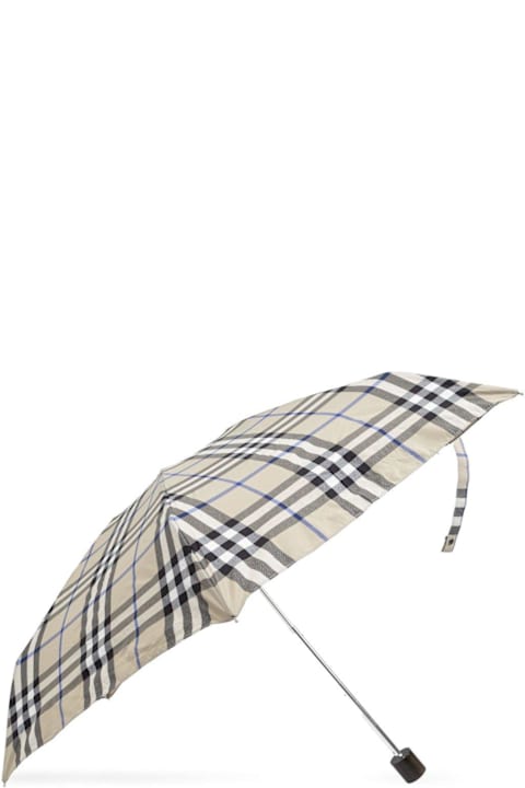 Umbrellas for Men Burberry Checked Folded Press-stud Umbrella