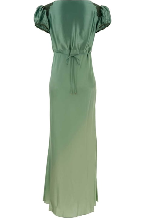 Chloé Green Satin Long Dress