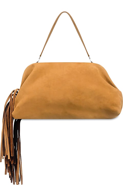 Philosophy di Lorenzo Serafini Bags for Women Philosophy di Lorenzo Serafini Brown Clutch With Hanging Fringe Detail In Suede Woman