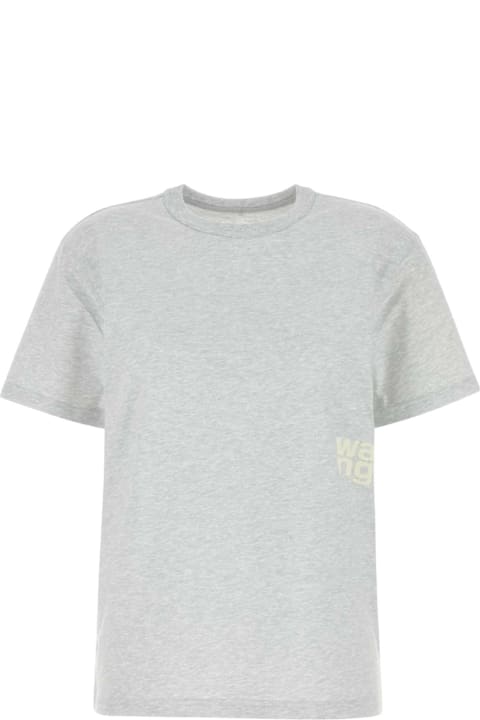 Homeware T by Alexander Wang Melange Light Grey Cotton T-shirt
