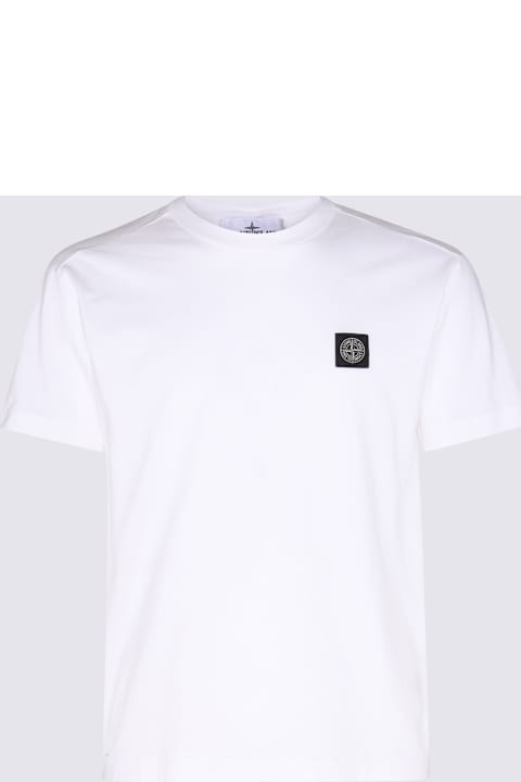 Homeware Stone Island White Cotton T-shirt