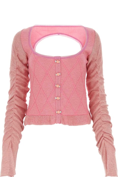 Cormio Fleeces & Tracksuits for Women Cormio Pink Cotton Blend Elena Sweater