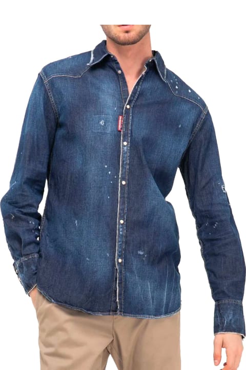 Fashion for Men Dsquared2 Cotton Denim Shirt