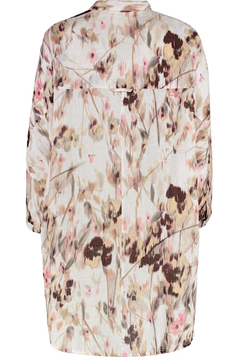 120% Lino Clothing for Women 120% Lino Printed Linen Shirt