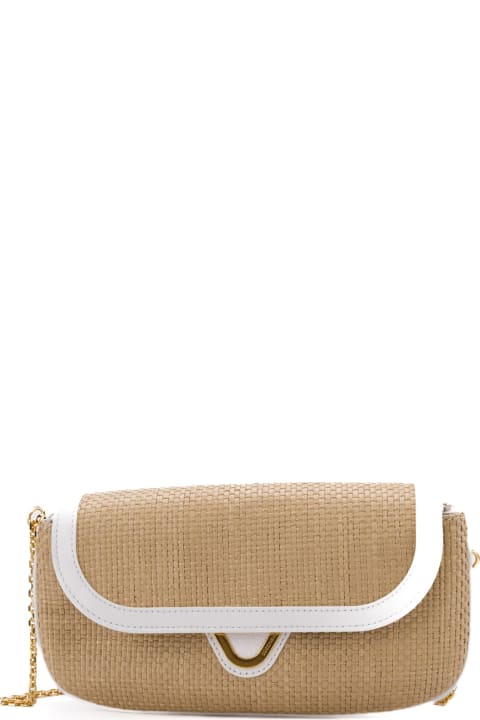 Coccinelle Shoulder Bags for Women Coccinelle Raffia And Leather Bag