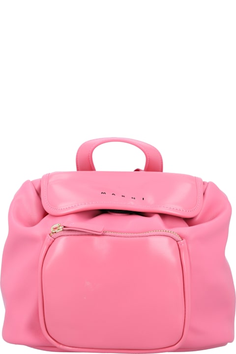 インテリア Marni Kid - Eco Leather Pink Backpack