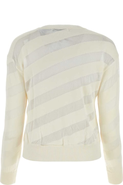 Gimaguas Sweaters for Women Gimaguas White Polyester Blend Zebra Sweater