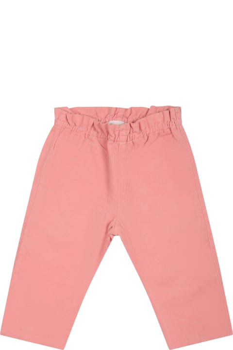 Bottoms for Baby Boys Bonpoint Pink Trousers For Baby Girl With Cherries