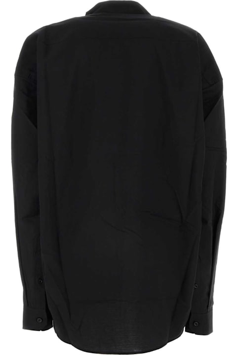 Y/Project Topwear for Women Y/Project Black Poplin Oversize Shirt